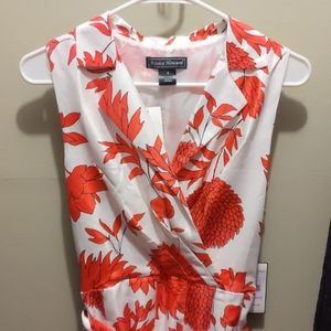 NWT Jessica Howard dress, white with red flowers, size 6